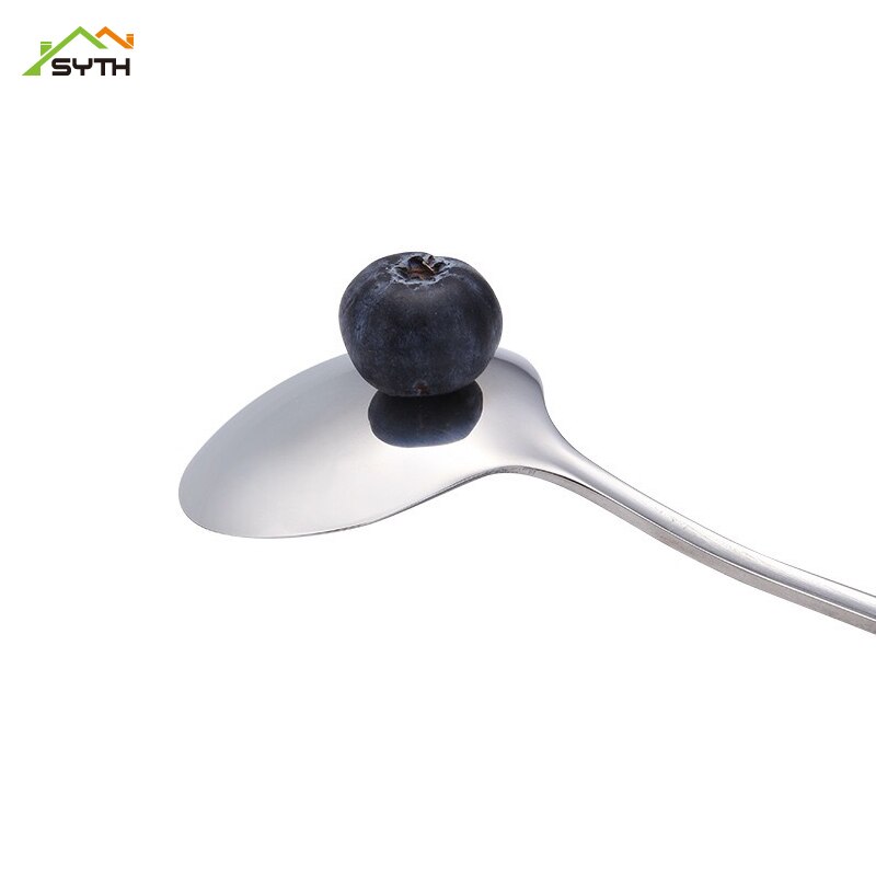 Thick stainless steel spoon High-end western tableware main round spoon Dessert spoon factory direct cute spoon