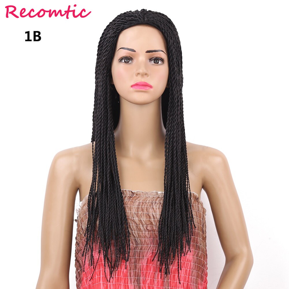 Recomtic 22 zoll 2X Twist Zöpfe Perücke Lange Schwarze Synthetische Haar Perücke Für Schwarze Frauen: Ursprünglich Titel