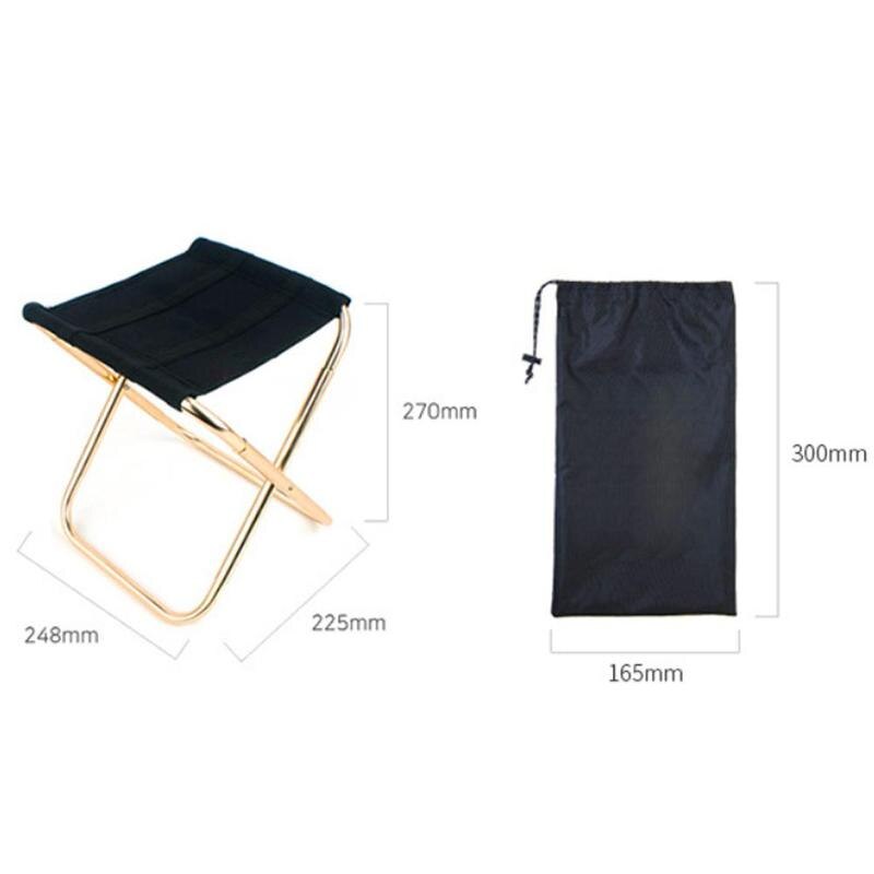 Outdoor Folding Chair Fishing Chair Aluminum Oxford Cloth Barbecue Stool Folding Portable Camping Chair Lazy Chair