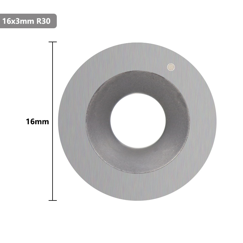 XCAN Round Carbide Insert Cutter 16mm 16x3-30 Degree R8 for Finisher Wood Turning Lathe Tools