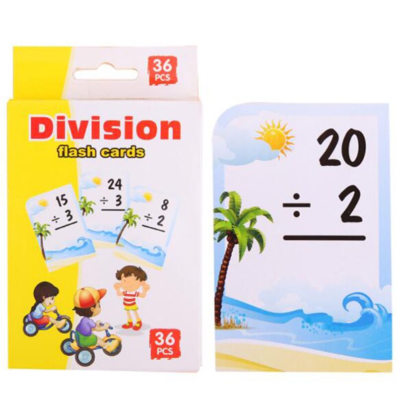 Baby flash-kort tidligt læring legetøj matematik uddannelse udvikle intelligens legetøj papir matematik lære praktiske børn forældre: Division
