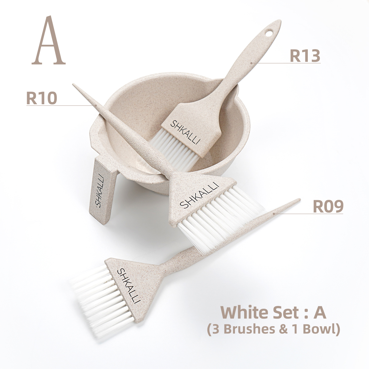 Kit de coloration des cheveux Balayage avec ensemble de pinceaux, bol de embau, de coiffure et outils de coiffage idéaux pour les stylistes: Argent