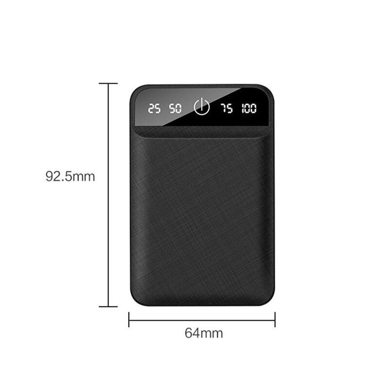 50000mAh Mini Power Bank Two-way Fast Charging Mirror Screen Digital Display External Battery for iPhone Samsung Huawei Xiaomi