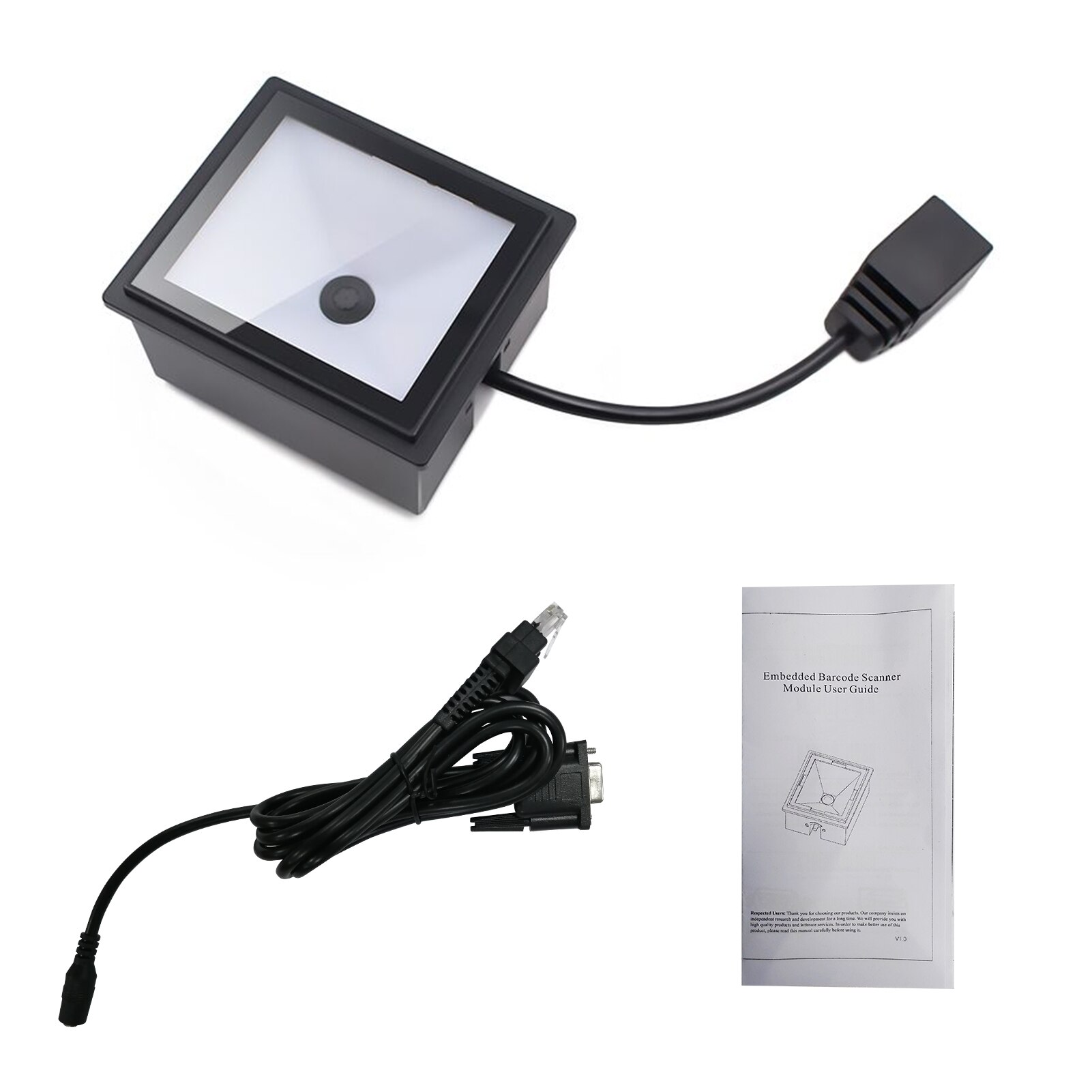 Aibecy Embedded 1D 2D QR Barcode Scanner Module CMOS Image Auto-scan Wired Fixed Mount Bar Code Reader Support Screen Scan: Type 2