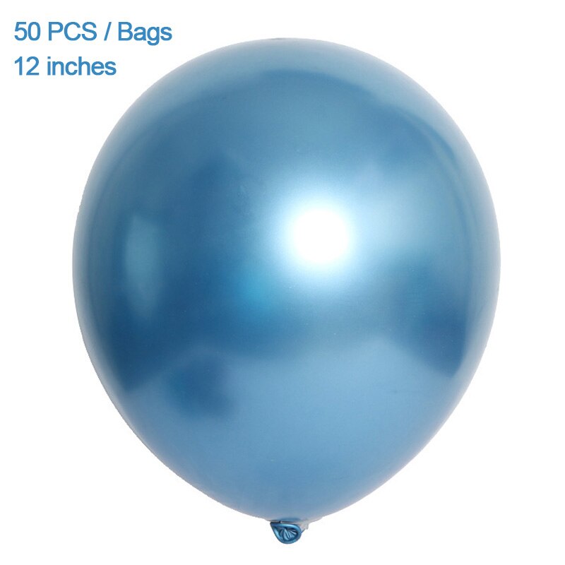 50 st metall latex ballong kostym födelsedagsfest förslag bröllop festival dekoration spel belöning 12 tum: Blå