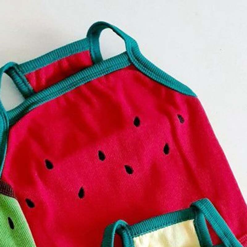 Fruit Bretels Hond Vest Huisdier Teddybeer Xiong Bomei Schnauzer Puppy Puppies Melk Honden Katten Kleine Hond Kleding: Rood / XS