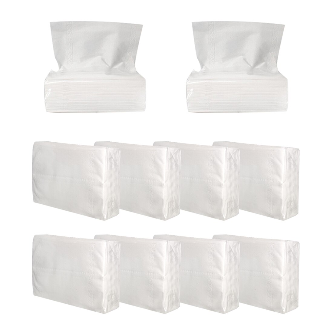 Servet Papier Wegwerp Servetten Voor Restaurant Hotel Papier Verdikte Houtpulp Papier Weefsels Toiletpapier 1/3/5/8/10 Packs: 10pcs