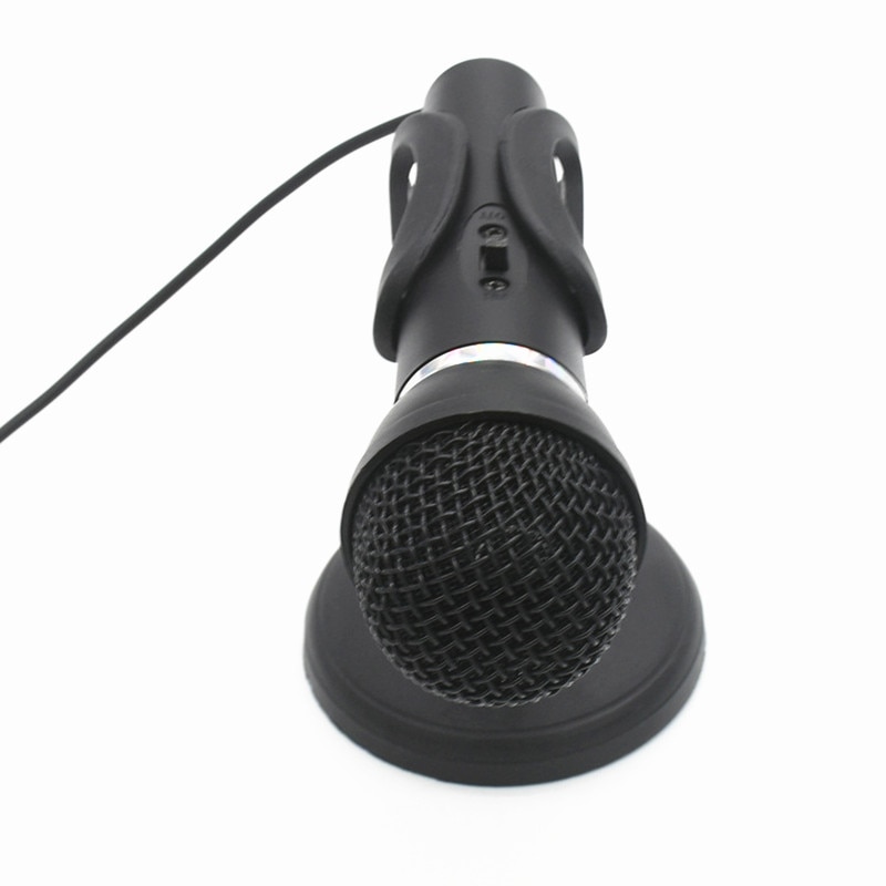Condenser Microphone Handheld 3.5mm Plug with Stand for Laptop Computers Tablet Recording 180 Degree Rotation Karaoke Microphone