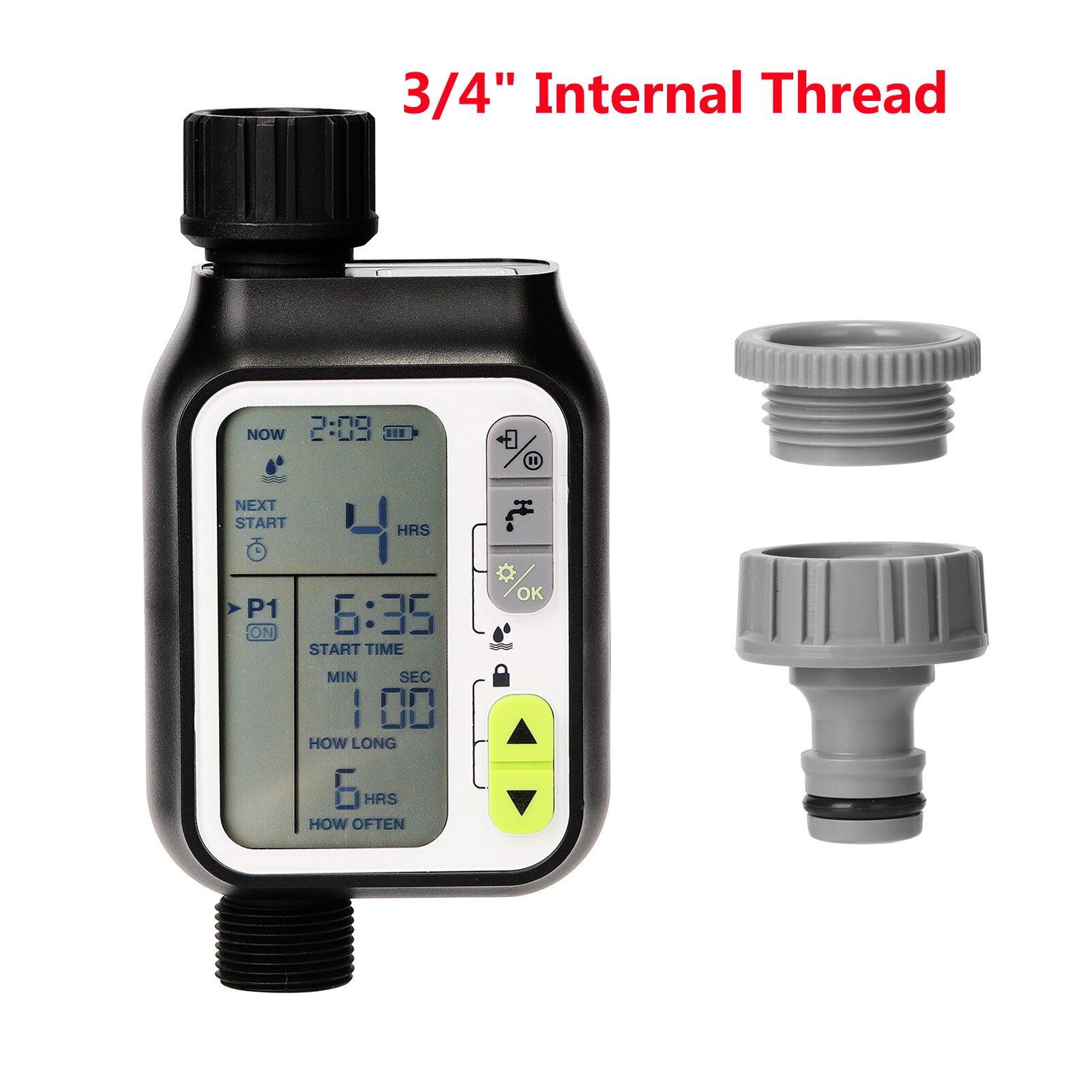Programmierbare BT Wasser Timer Schlauch Wasserhahn Timer Outdoor-Batterie Betrieben Wasser Flow Meter Automatische Bewässerung Sprinkler System: Set5
