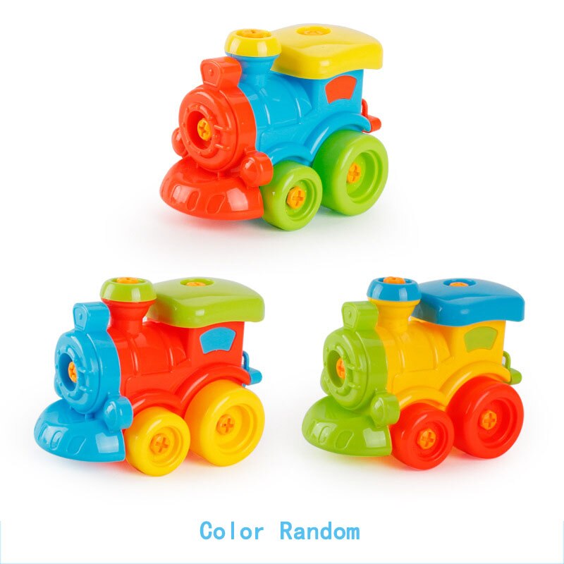Early Learning Education DIY Screw Assembly Engineering Vehicle Detachable Assembly Dinosaur Practical Ability Educational Toys: Train random