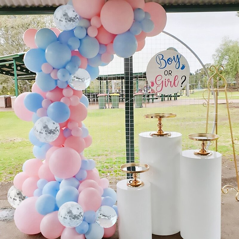 Macaron Blue Pink Balloon Garland Arch Birthday Wedding Party Baby Shower Decor 144PCS Balloon Set