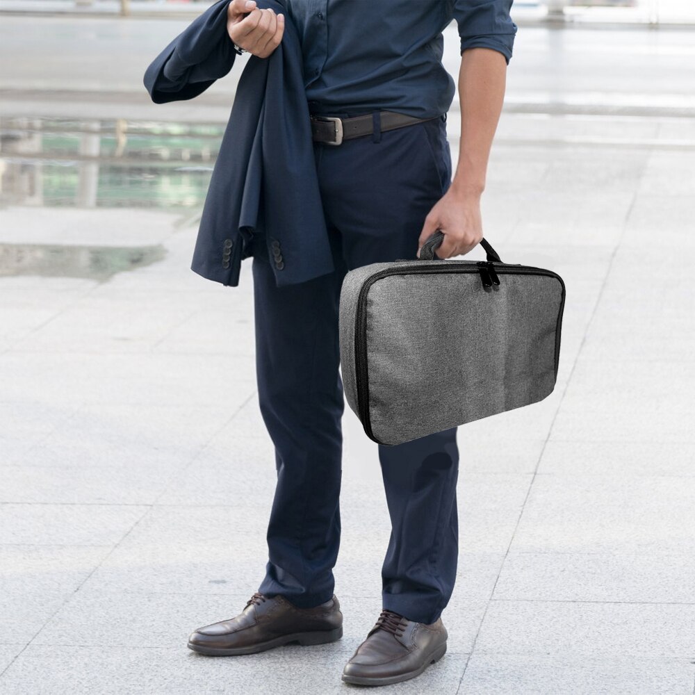 Sac de rangement de projecteur gris Portable, sac de transport universel, organisateur de rangement de voyage pour projecteurs et accessoires