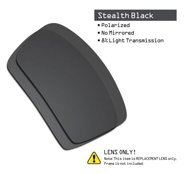 SmartVLT Polarized Replacement Lenses for Oakley Eyepatch 2 Sunglasses - Multiple Options: Stealth Black