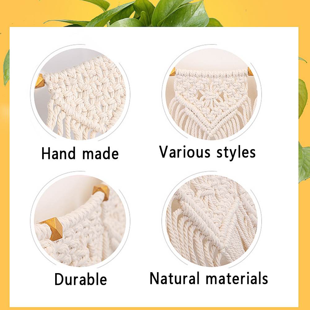 Bohemian Wall Hanging Tapestry Handmade Macrame Knitting Home Decor Apartment Dorm Room Decoration Wall Hanging Tapestry