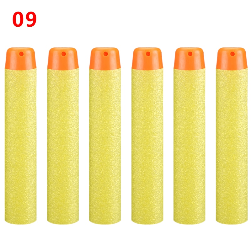 10pcs/bag Soft Hollow Hole Head Refill Darts Toy Gun supply for Christmas Birthday Kid Children TSLM1: Yellow