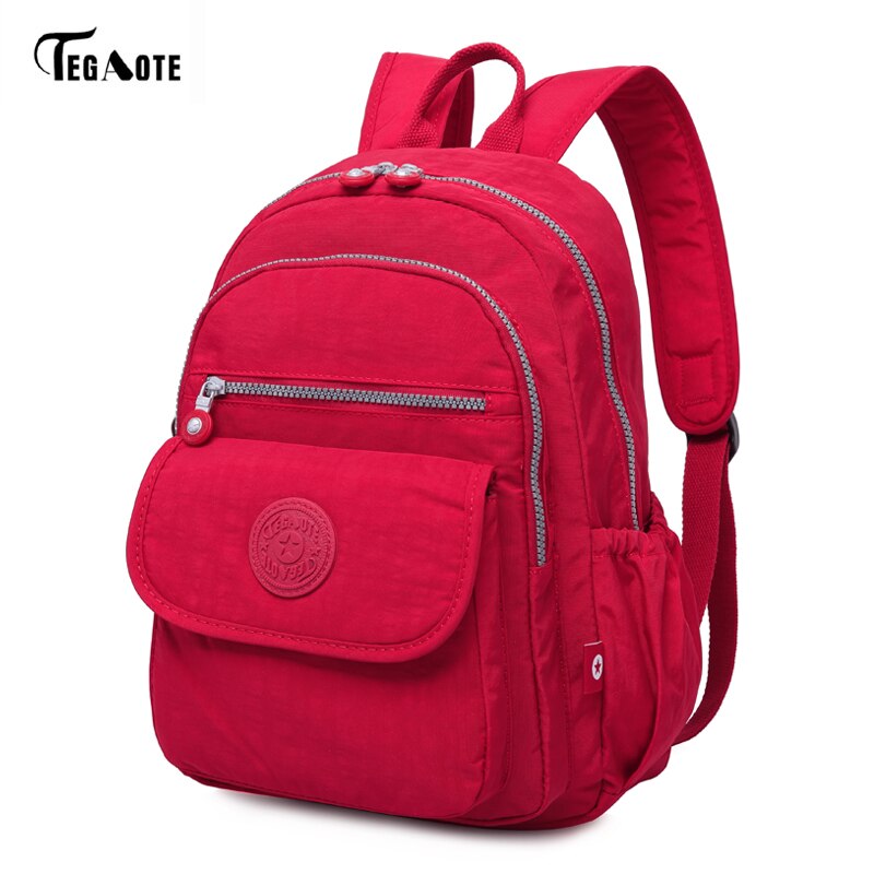 TEGAOTE Small Backpack for Teenage Girl School Backpacks Women Luxury Bolsa Casual Nylon Waterproof Bagpack Mochila
