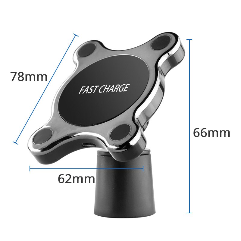 Qi Wireless Charger with Magnet Car Phone Holder For iPhone X XS MAX Car dashboard Air Vent Wirless Charger For Samsung S9 plus