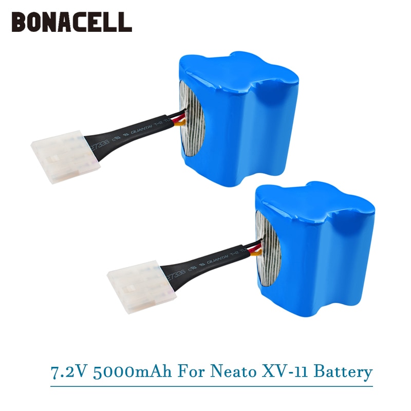 2pcs 7.2v 7.4v 5000mAh battery pack for Neato XV-11 robot vacuum cleaner parts neato xv battery signature pro L50