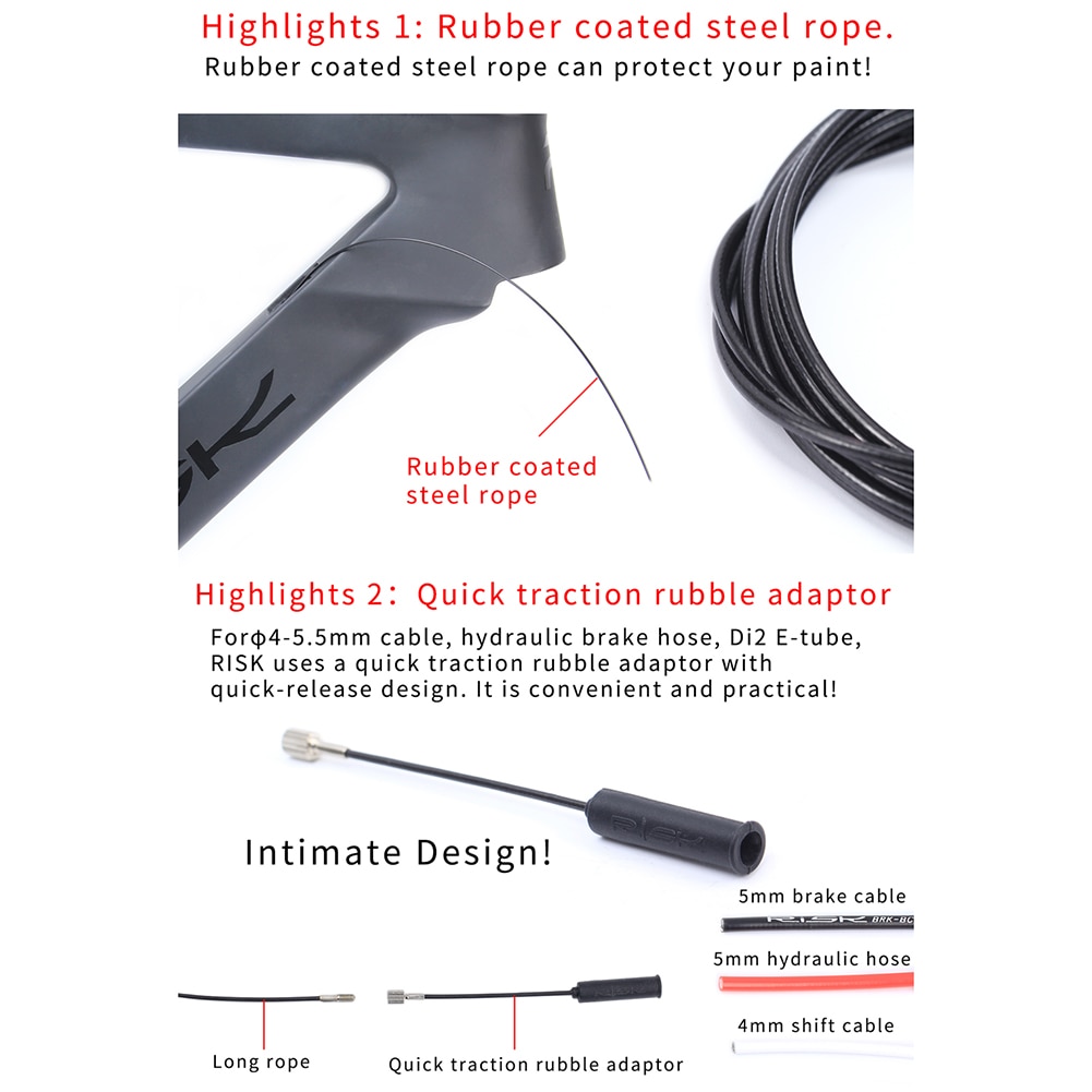 Guidon VTT Intégré Fibre De Carbone 780mm - Câble Interne - Universel - Garantie 2 Ans