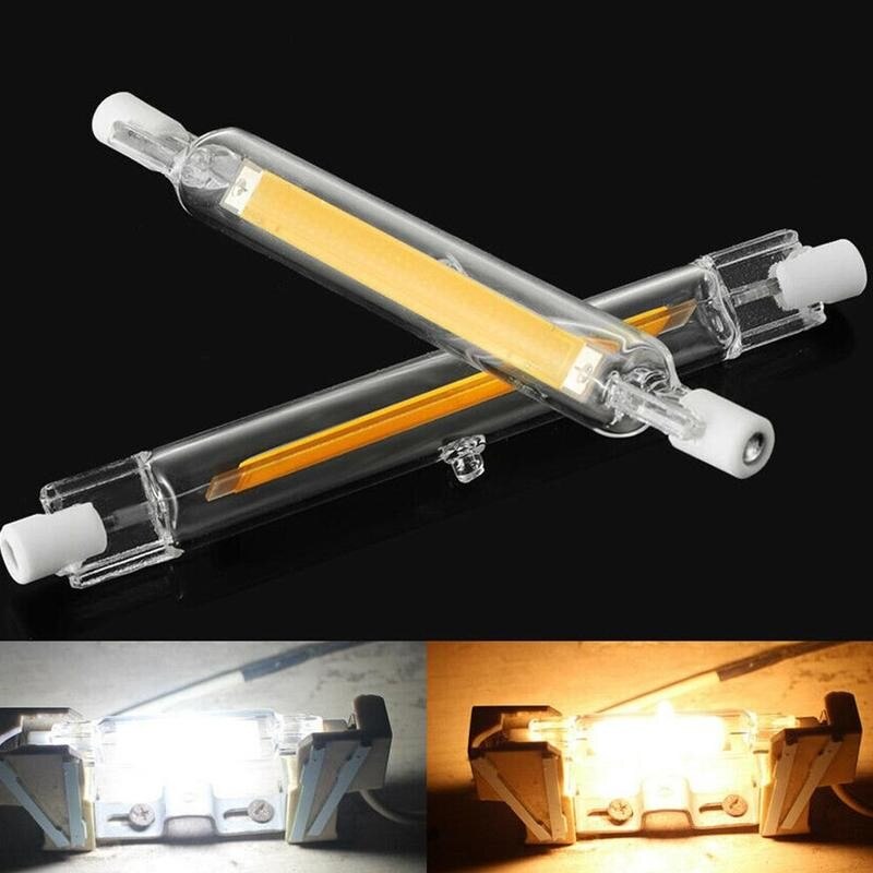78mm/118mm r7s led glaskåpa 360- graders dubbla ändar glasbas cob belysning glödlampa lock landskap dekoration överträffa  x4 i 5
