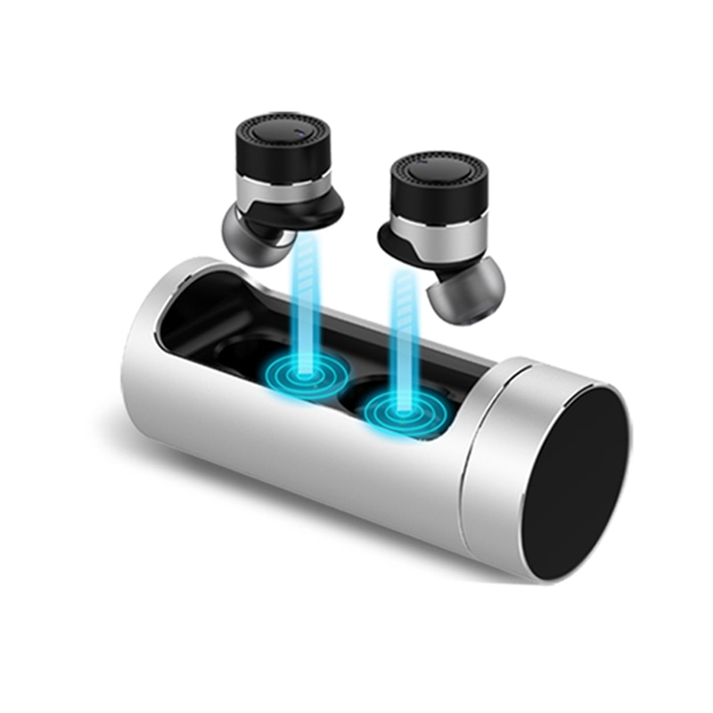 OVEVO Q62 vraiment sans fil bluetooth écouteur CVC 6.0 bruit suppression HiFi stéréo Sport casque avec 800mAh station de charge