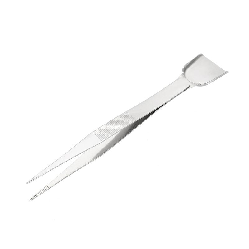 Pinzas de herramienta de joyería artesanal , pinzas con pala redonda para cuentas de gemas de diamante, pinzas de joyería con cuchara para fabricación de joyas