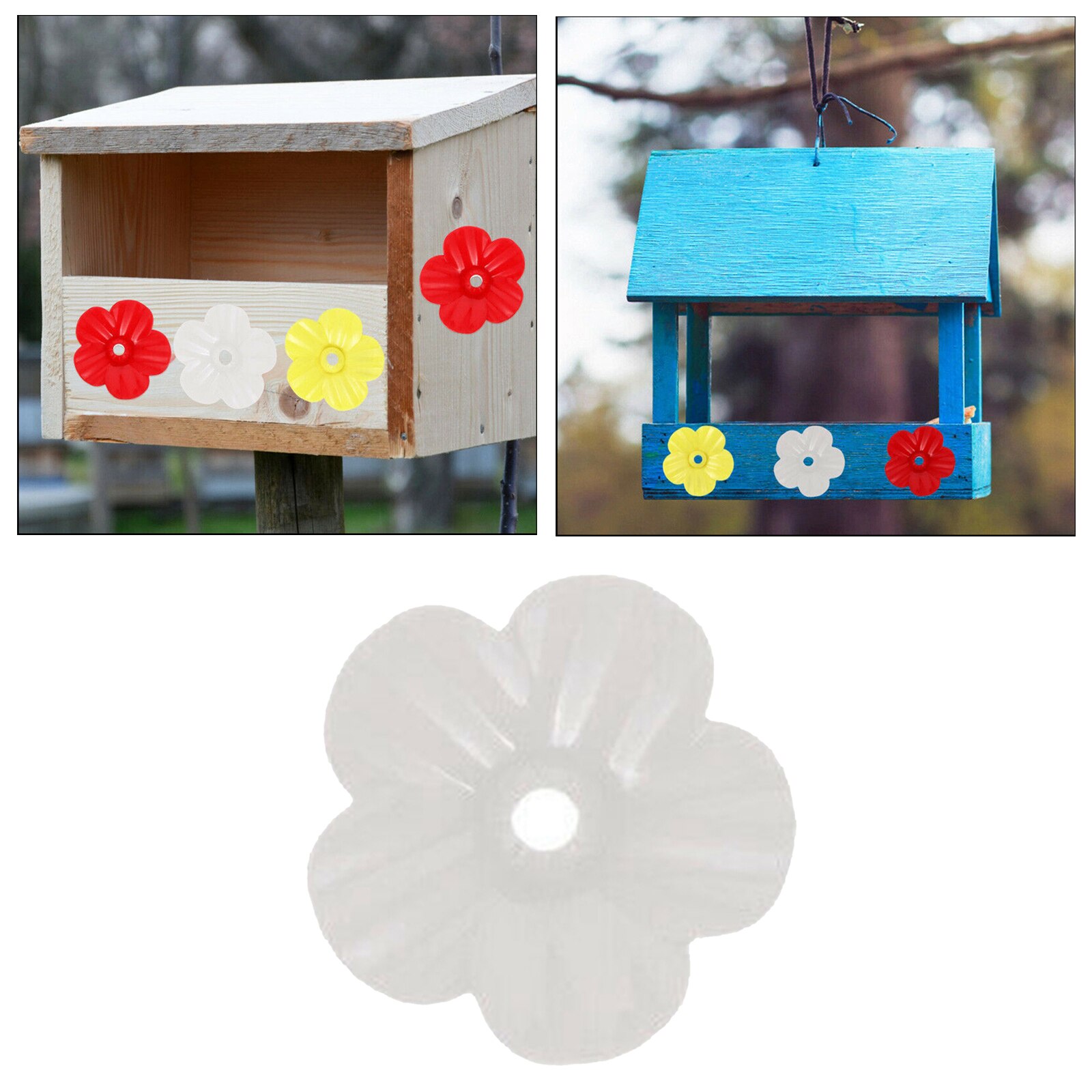 Hummingbird Feeder Replacement Flowers Feeding Ports for Feeder Use Part: White