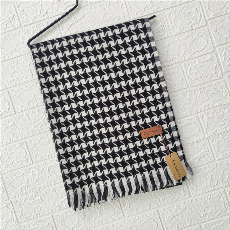 Pied-de-poule geruite sjaal voor dames, warmere winter kasjmier pashmina sjaals, dikke dekens, omslagdoeken, foulards, sjaals, bandana's: Zie grafiek 3