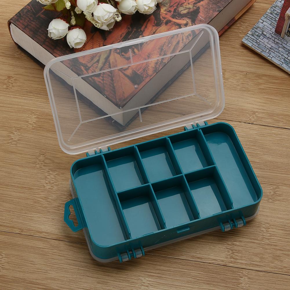 Plastic Tool Box Case Double-side Green Small Components Tool Storage Box #38