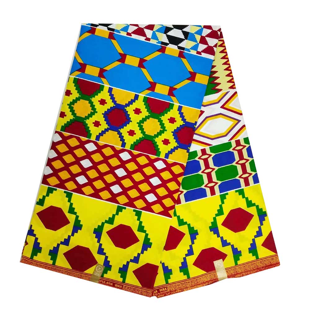 Afrikanische Wachs Stoff Wahre Echt Wachs 100% Baumwolle Block Drucken ankara Nigerian Wachs Stoffe für Kleid Pange 11,11 Preis: NNW-0002