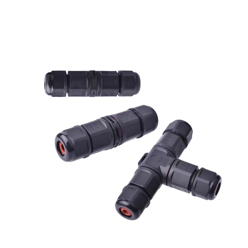 10 Stuks IP68 Waterdichte 3-pins Kabelconnector – Vlamvertragend Nylon, Schroefloos – Voor Buiten 2 miniatura