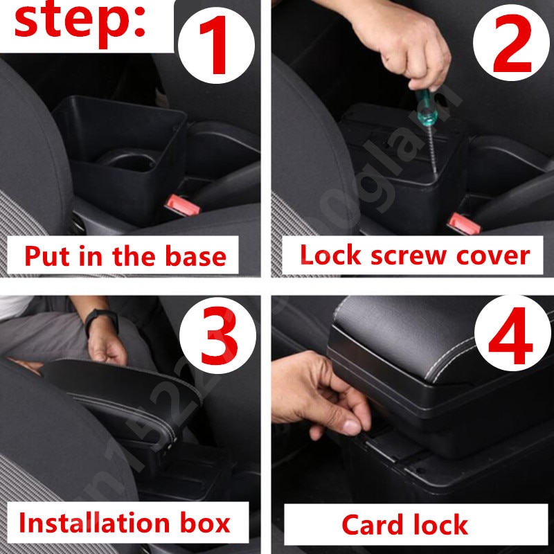 For VW Golf 7 armrest box USB Charging interface heighten central Store content box accessories parts