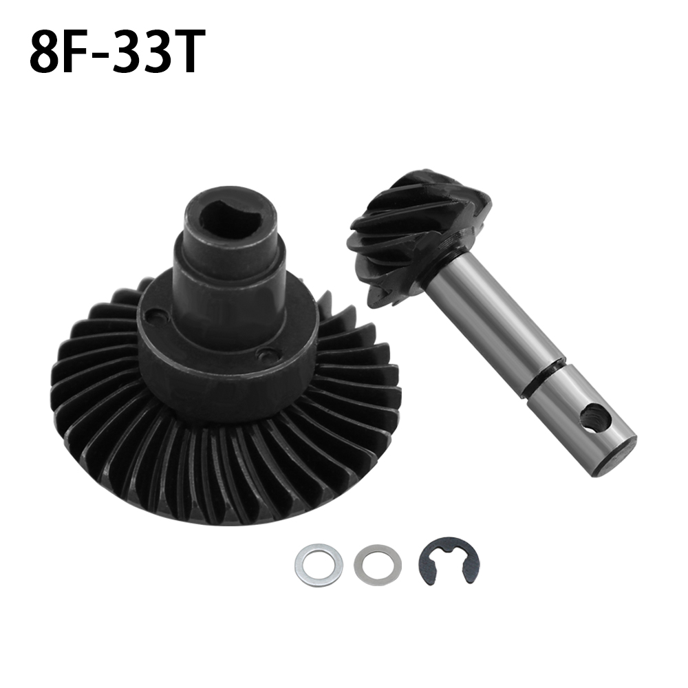 8T 24T/27T/30T/33T Staal Spiraalvormige Bevel As Gear Voor 1/10 rc Crawler Axiale SCX10 Ii Iii 90046 Axi03014 Capra 1.9 Utb: 8T 33T