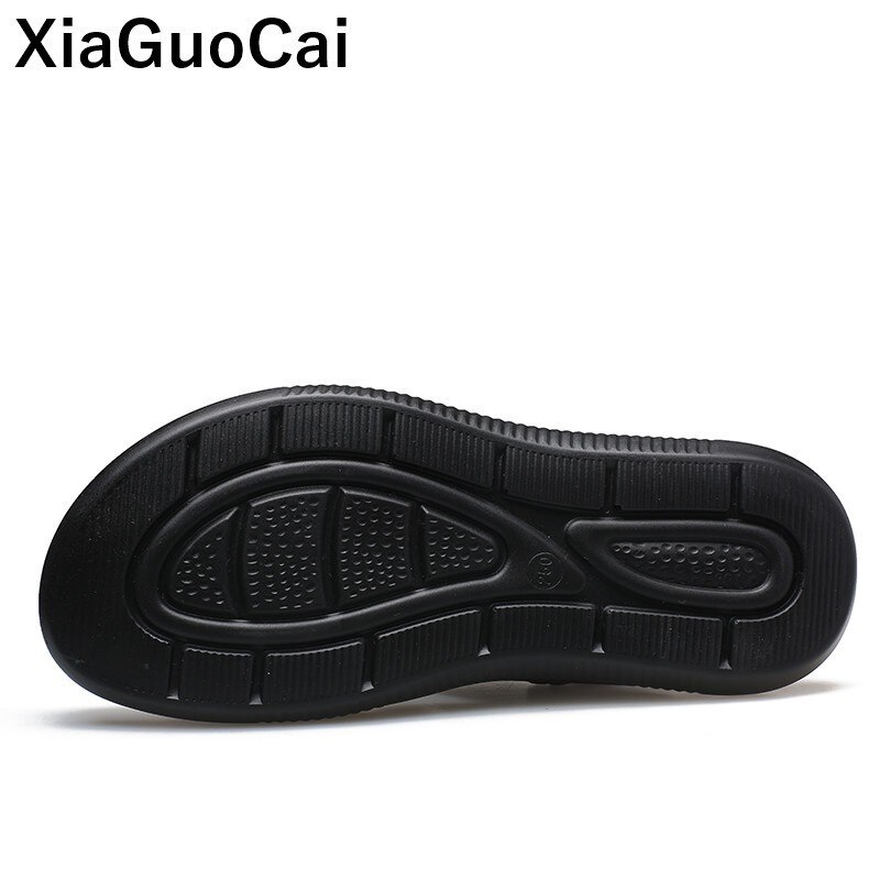 Summer Men Sandals Mesh Beach Shoes Breathable Soft Casual Male Flats Buckle Strap Leisure Footwear