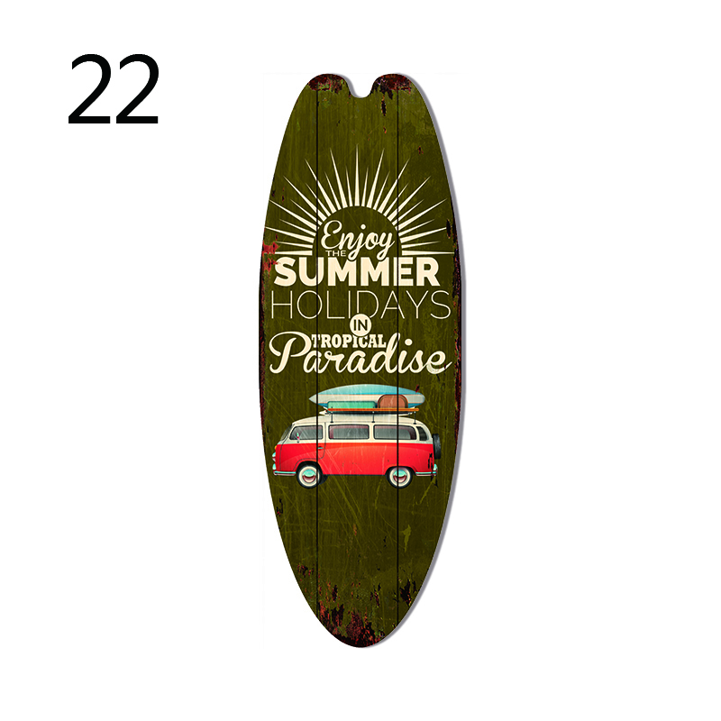Mini kleine surfplank muur hangende houten bord strand decor tropische bar muur decor Welkom bij paradijs deurbord voor thuiskamer: violet