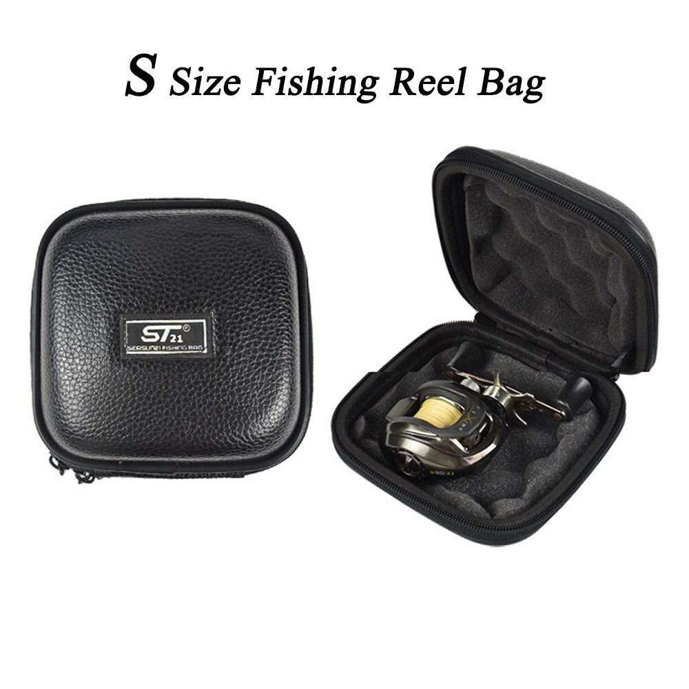 AS Fishing Reel Bag Large Capacity Removable Multi-Purpose Partition Waterproof Adjustable Fishing Reel Holder Storage Case