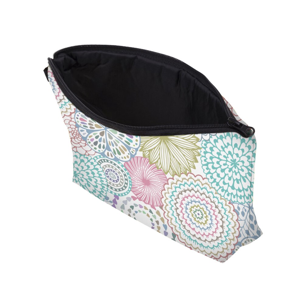 Deanfun Mandala Blomstertryk Kosmetik Taske - Vandtæt Polyester Pung til Kvinder Makeuptaske