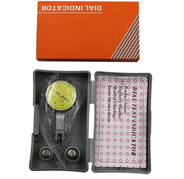 Universal Magnetic Base Holder 0.08mm Dial Indicator Gauge Magnetic Stand Base Indicators Center Finder Measurement Tool: yellow indicator