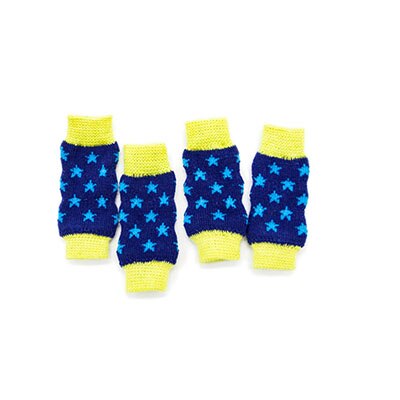 Blød behagelig pink hund benvarmere blonder hund leggins kæledyrssok beskyttende led legging hund produkter leopard benbetræk hund: Blå / Xl