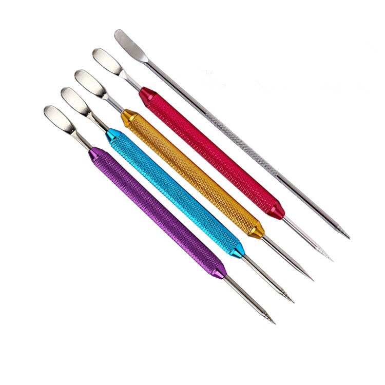 1pc barista tools roestvrijstalen koffiesjablonen latte schuimspatel 1pc koffieservies diy koffiekunstnaald  ok 1061