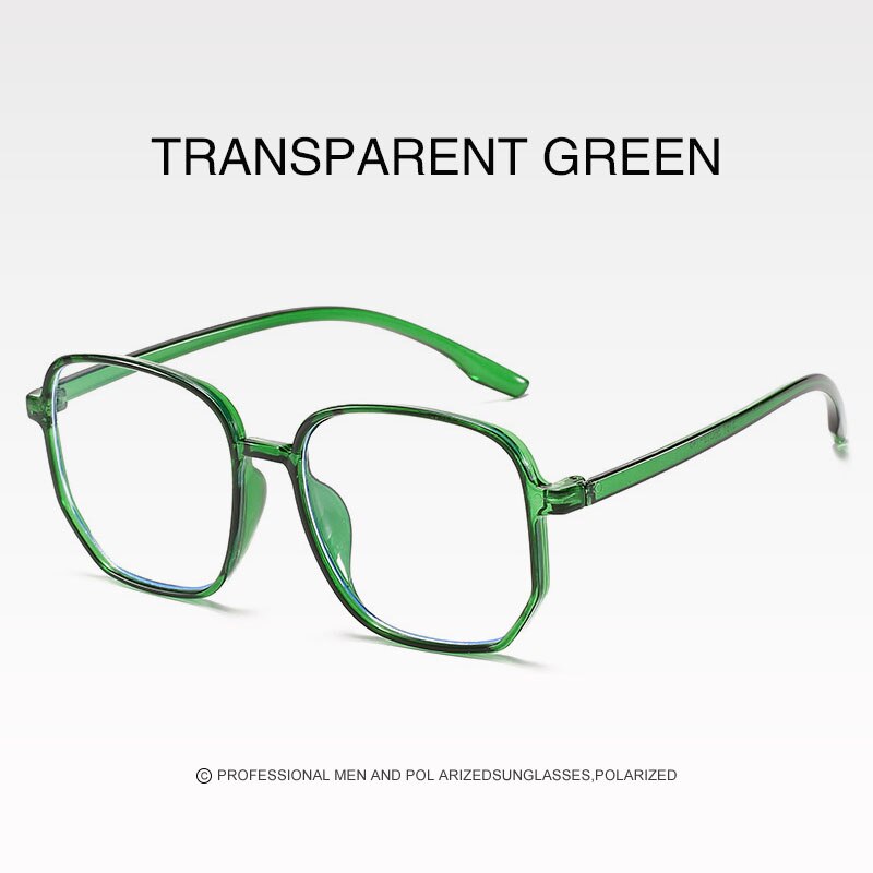 Black Frame Female Men's Optical Glasses Oversized Square Anti-blue Light Computer Glasses Frame Unisex: Color 02
