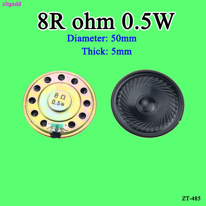 1 stücke Neue Ultra-dünne Mini lautsprecher 8 Ohm 0,5 Watt 0,5 W 8R lautsprecher Durchmesser 10 15 20 23 26 30 32 40 50 mm 4CM dicke 6 4 3MM: 50x6mm