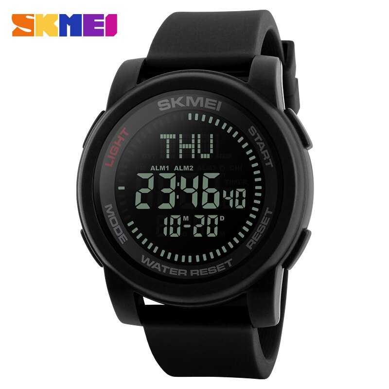 SKMEI1289 Multifunctionele Outdoor Elektronische Horloge Binnenlandse Beweging Siliconen Tape Sport Horloge