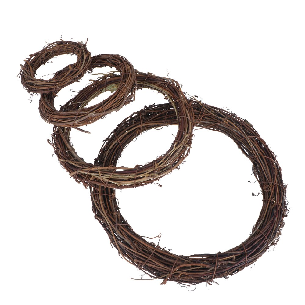10 pièces 8CM inachevé naturel séché anneau de rotin américain Style campagnard décorations pour intérieur maison fête bricolage décoration