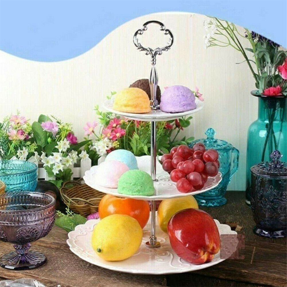 3 Tier Handvat Party Decor Cake Cupcake Houder Mini Plaat Stand Staaf Hardware Tool