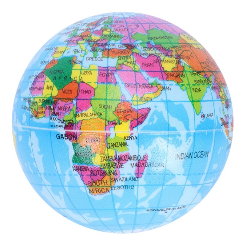 Mini earth globe ball Foam anti-stress ball