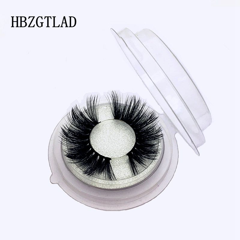 1 Pair 25mm Lashes 6D Faux Mink Hair False Eyelashes Fluffy Wispies Dramatic Long Lashes Handmade Eyelashes Eye Makeup Tool
