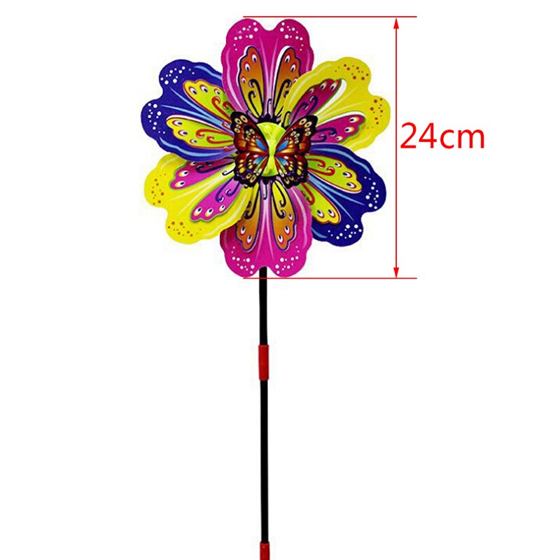 Schmetterling Blume Windmühle Bunte Wind Spinner Garten Hof Dekoration freundlicher Spielzeug