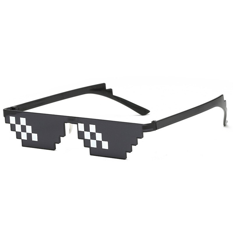 Mozaïek Zonnebril Truc Speelgoed Thug Life Bril Met Het Glazen Pixel Vrouwen Mannen Zwart Mozaïek Zonnebril Grappige speelgoed: A2