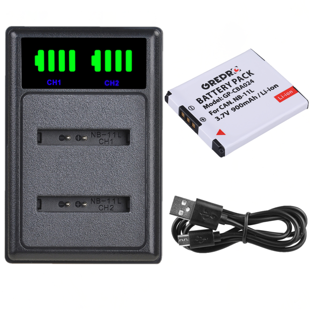 NB 11L Battery Charger with NB11L NB-11L Battery Set for Canon Powershot SX410 is, SX420 is, Lxus 182, IXUS 240 HS, A2300 is: 1B with Charger